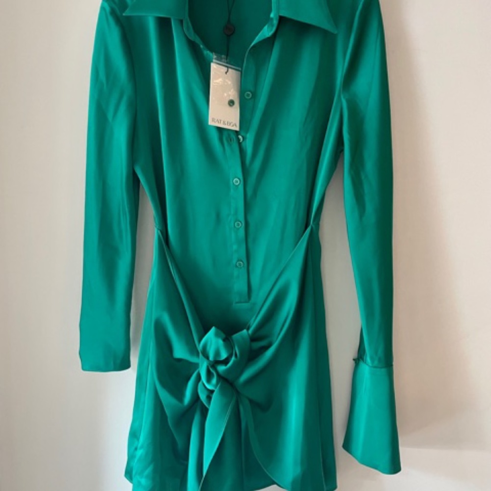 Rat & Boa Satin Mini Dress